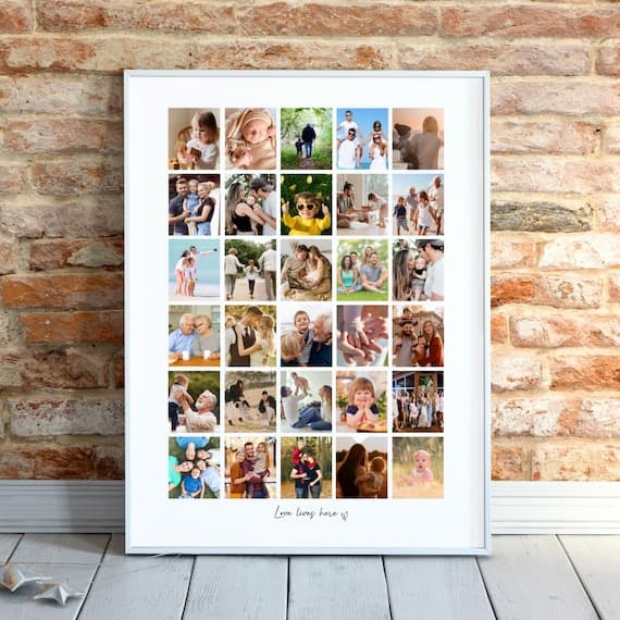 Etsy listing page multiple product photos wall art