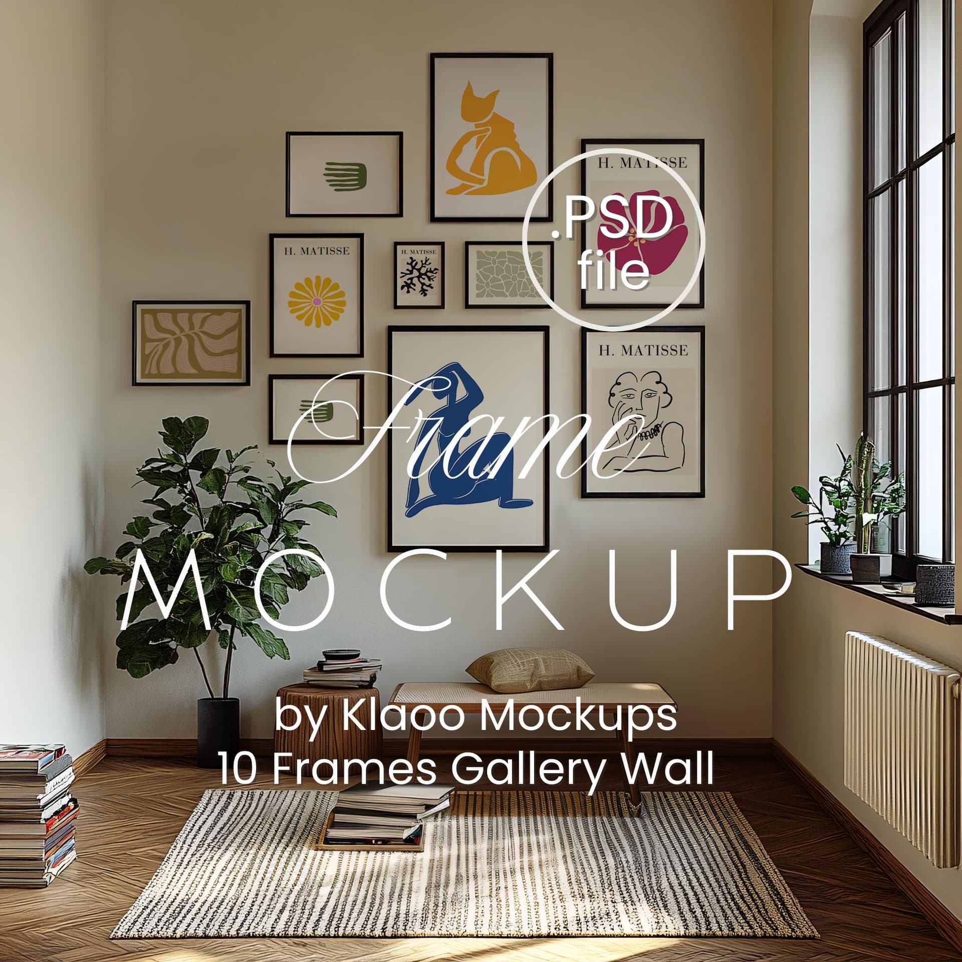 Etsy shop listings wall art cohesive mockup style