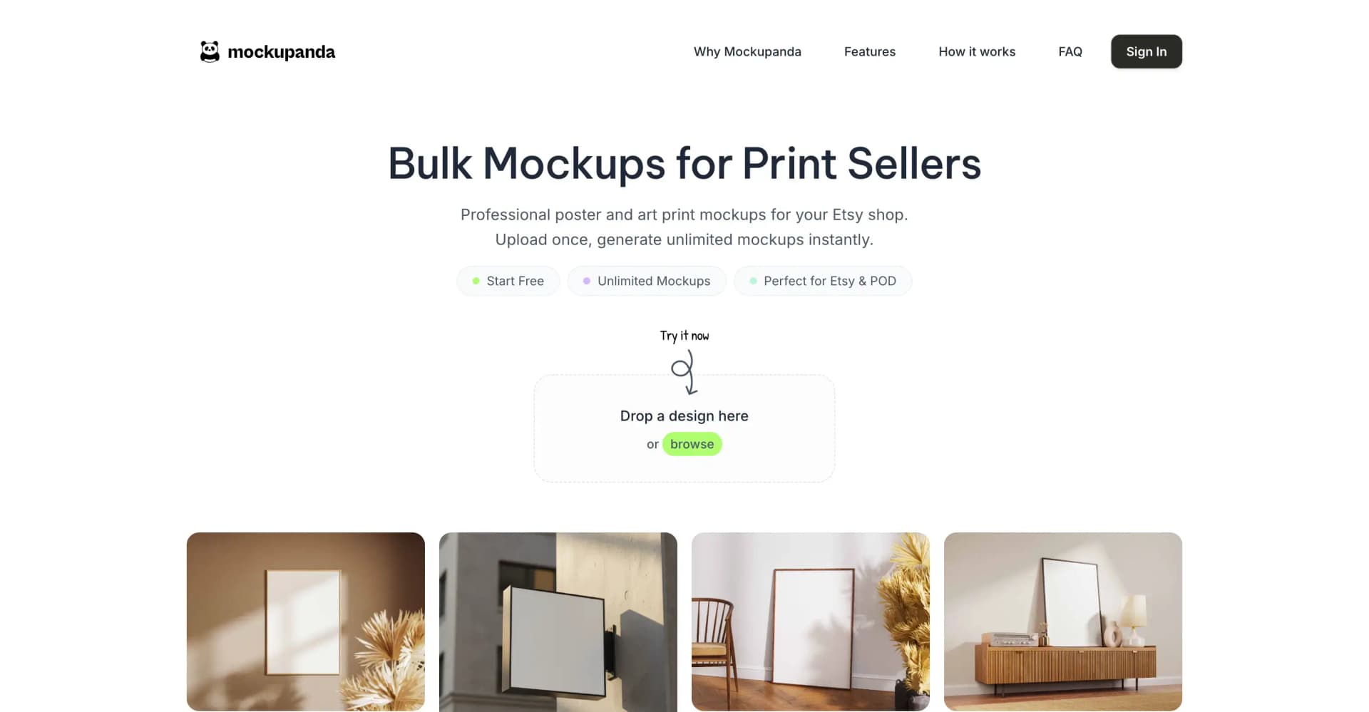 Mockupanda bulk upload interface mockup generator tool