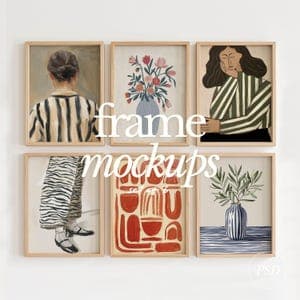 Etsy shop listings grid wall art prints consistent mockup style
