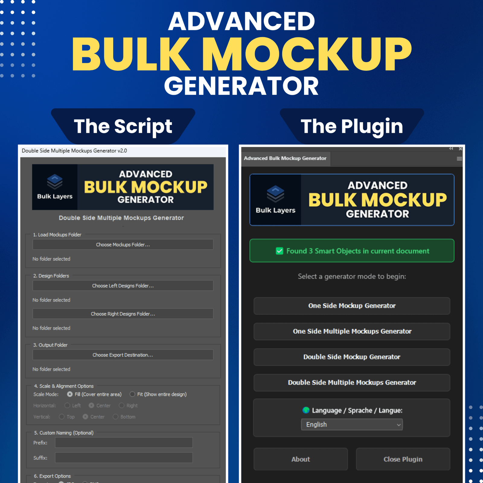bulk mockup generation tool workflow screenshot